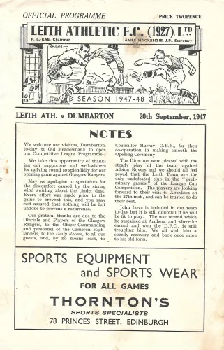 Programme cover