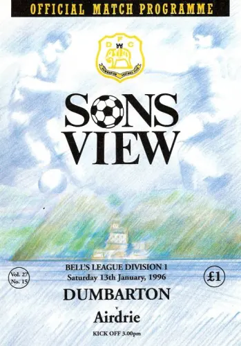 Programme: Airdrieonians, 13 Jan 1996