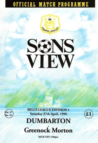 Programme: Greenock Morton, 27 Apr 1996